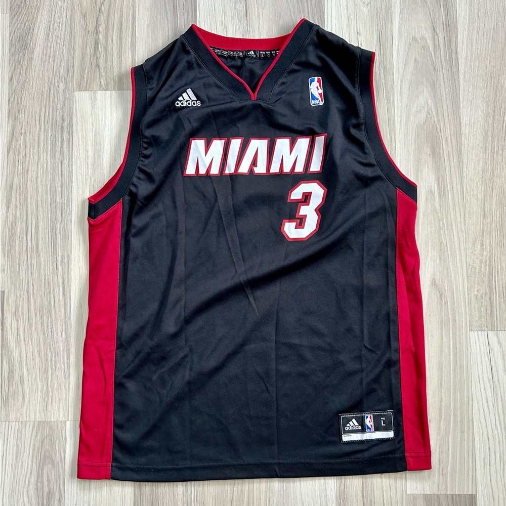 Miami Heat Dwyane Wade Adidas NBA Jersey Youth Large.